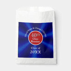 Red White Blue Custom 40th Reunion Gift Bag Ideas