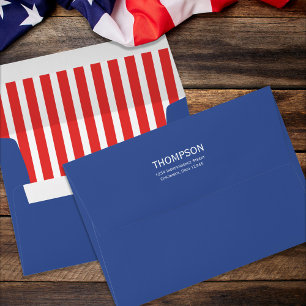 Red White Blue Cute Summer Custom Envelope