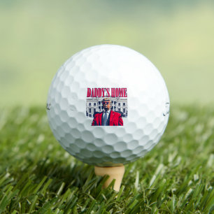 Red White & Blue Daddy's Home Trump Whitehouse Golf Balls
