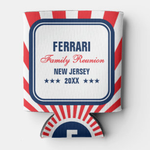 Red White Blue Family Reunion Custom Cooler