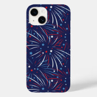 Red White Blue Fireworks Stars