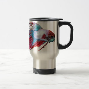 Red White & Blue (Fish clear background) Travel Mug