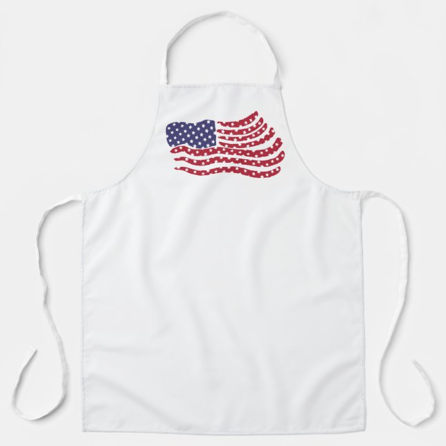 Red White Blue Flag Design Apron (Front)