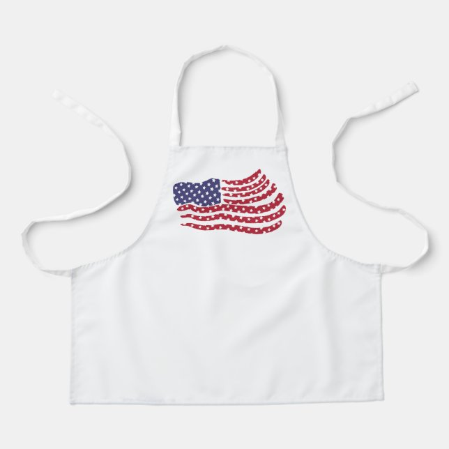 Red White Blue Flag Design Apron (Front)