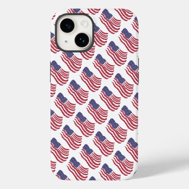 Red White Blue Flag Design Case-Mate iPhone Case (Back)