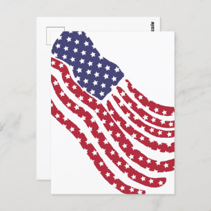 Red White Blue Flag Design Postcard