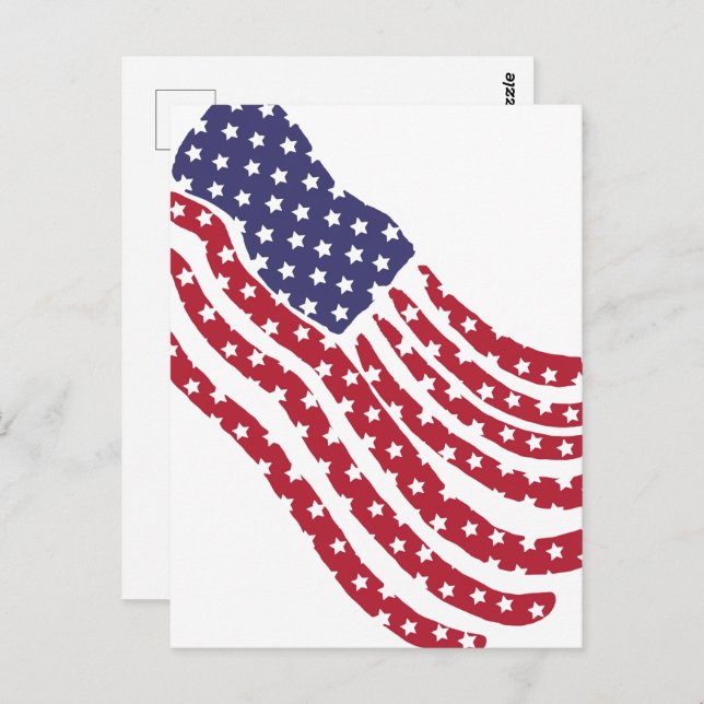Red White Blue Flag Design Postcard (Front/Back)