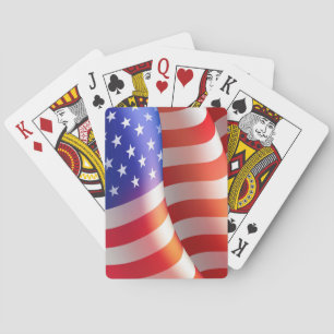 Red White Blue Flag Playing Cards (Customize)