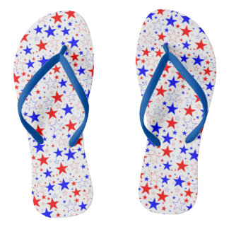Red White & Blue Flip Flops