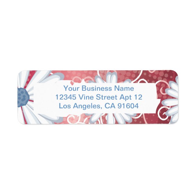 Red White Blue Floral Tribal Daisy Tattoo Pattern (Front)