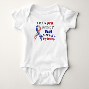 Red White Blue For My Daddy Baby Bodysuit