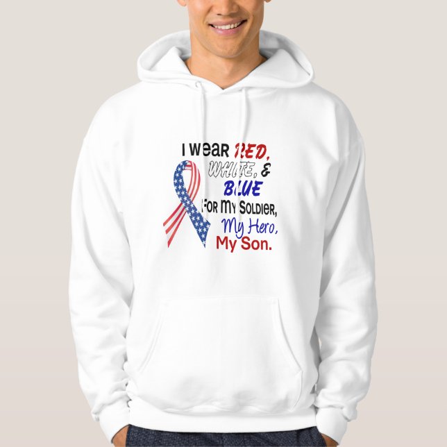 Red White Blue For My Son Hoodie (Front)