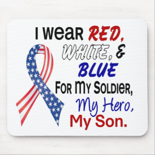 Red White Blue For My Son Mouse Mat