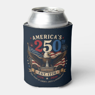 Red White Blue Fourth Of July Can Cooler