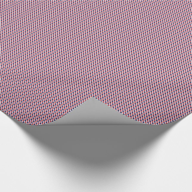 Red,White,Blue-Gingham-GIFT WRAPPING PAPER (Corner)