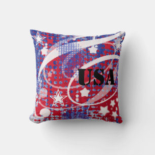 Red, White & Blue Glory Personalised Cushion