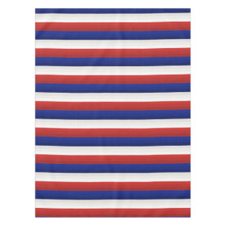 Red White Blue Gradient Stripes Tablecloth