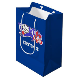 Red White & Blue Home Run Baseball Gift Bag