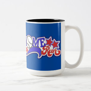 Red White & Blue Home Run Baseball Mug