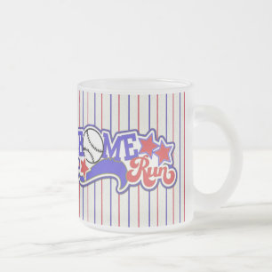 Red White & Blue Home Run Baseball Striped Mug 2