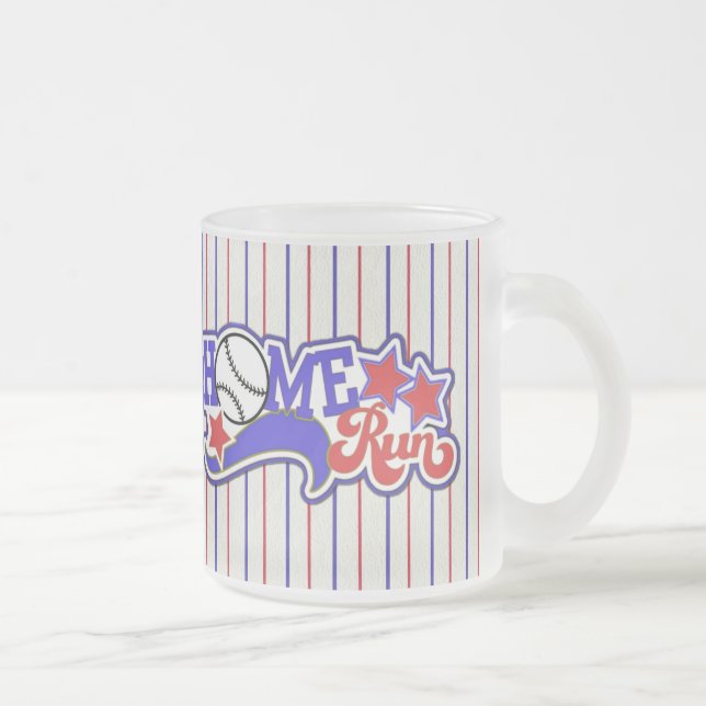 Red White & Blue Home Run Baseball Striped Mug 2 (Right)