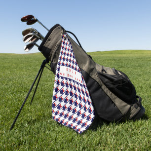 Red White Blue Houndstooth  Golf Towel