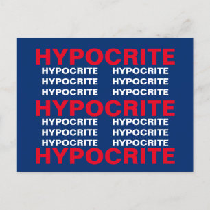 Red White Blue Hypocrite Resistance Persist Postcard