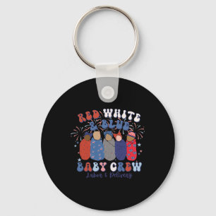 Red White Blue Labour And Delivery Nurse 4th Of Ju Key Ring