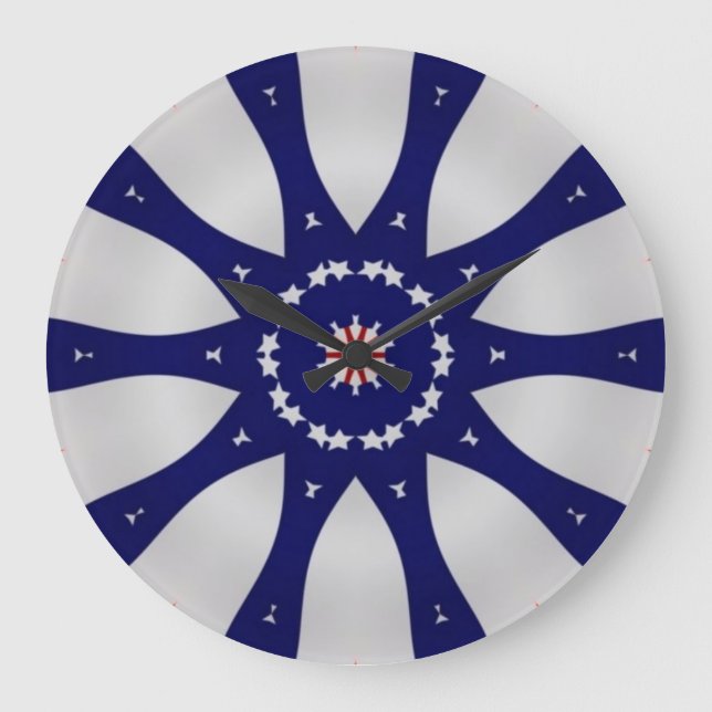 Red, White, Blue Large Clock (Front)