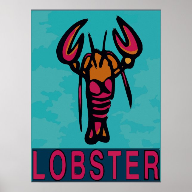 Red White Blue Lobster Poster (Front)