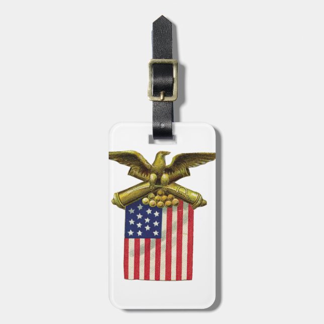Red White & Blue Luggage Tag (Front Vertical)