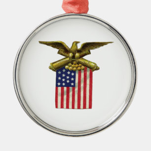 Red White & Blue Metal Tree Decoration