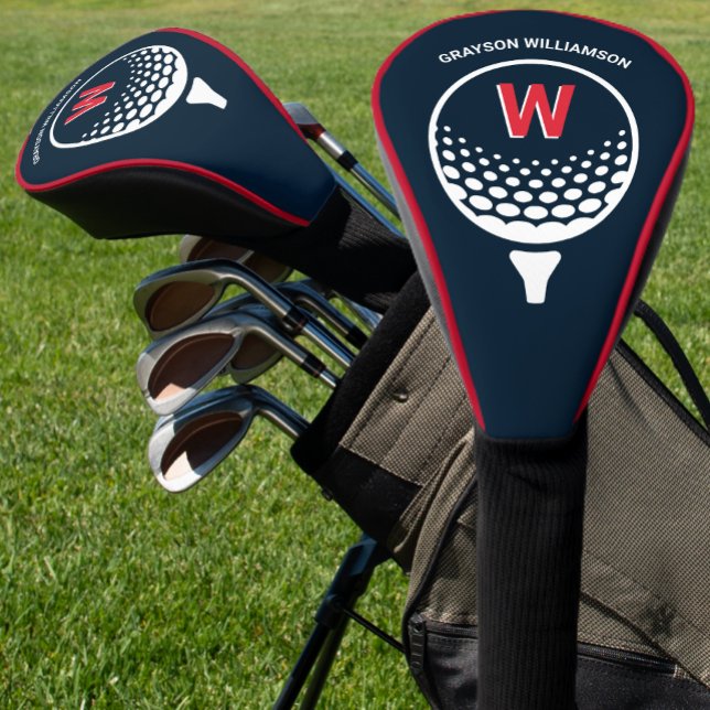 Red White & Blue Monogram Golf Head Cover (Creator Uploaded)