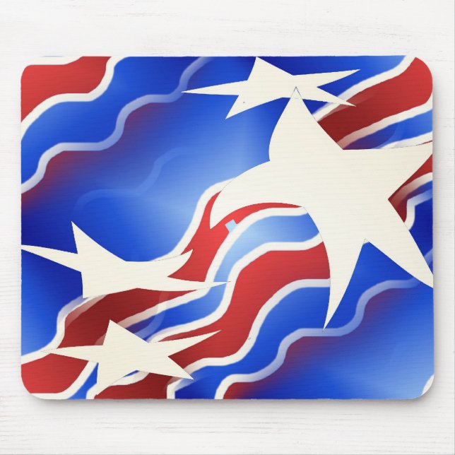 Red, White & Blue Mouse Mat (Front)