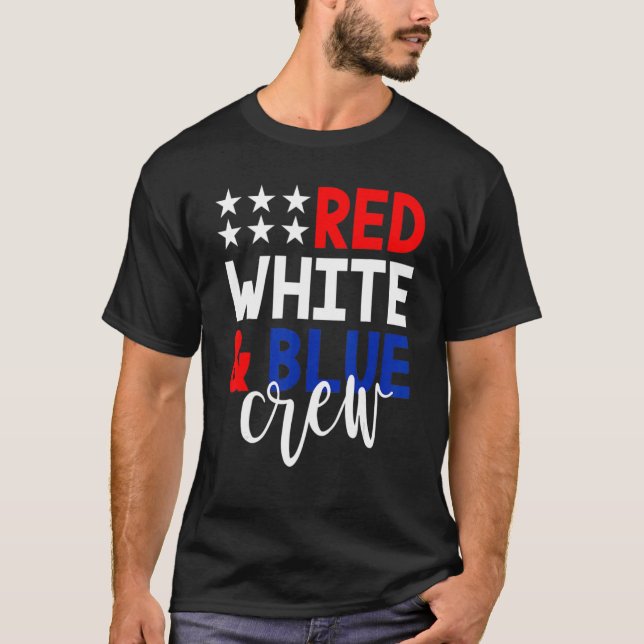 Red White Blue Nurse Crew Sunglasses 4th Of July T-Shirt (Front)