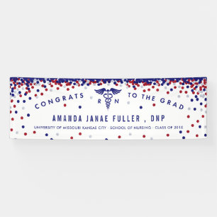 Red, White & Blue Nurse Graduation Banner