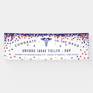Red, White & Blue Nurse Graduation Banner