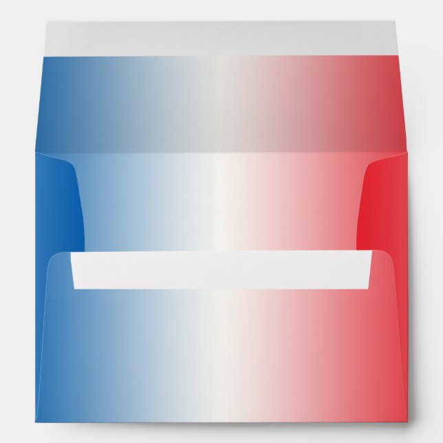 Red White & Blue Ombre A7 Envelopes (Back (Bottom))