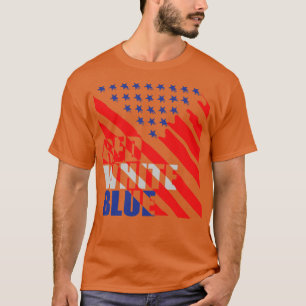 Red White Blue On T-Shirt