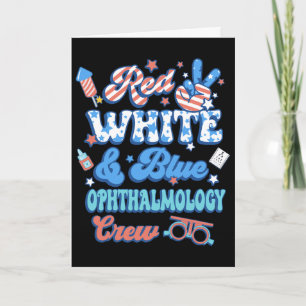 Red White Blue Ophthalmology Crew Optician 4th Of  Card