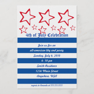 Red, White & Blue Party Invitation