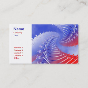 Red White & Blue Patriotic Business Card