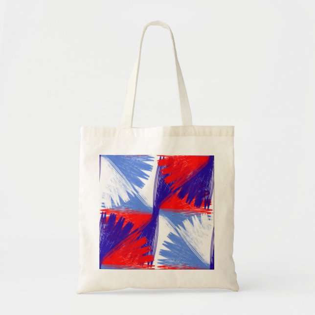 RED, WHITE, BLUE PATRIOTIC CARRY TOTES - JULY 4TH (Front)