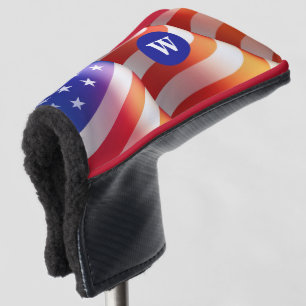 Red White Blue Patriotic Golf Putter Head Cover