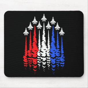 Red White Blue Patriotic Jets Usa Flag Men Boys 4t Mouse Mat