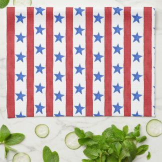 Red White & Blue Patriotic Tea Towel