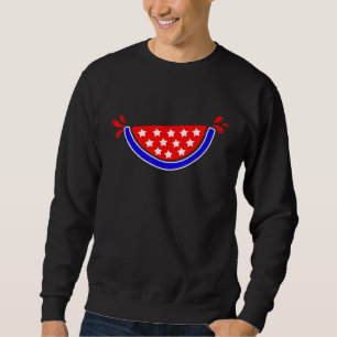 Red White Blue Patriotic Watermelon Slice Summer F Sweatshirt