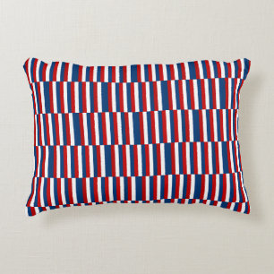 Red White Blue Pattern Decorative Cushion