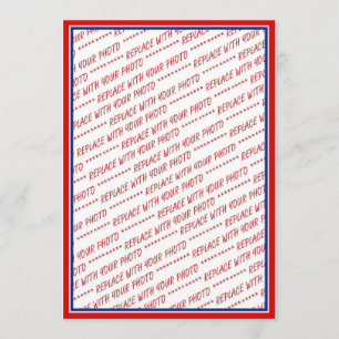 Red White & Blue Photo Frame Template