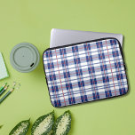 Red, White & Blue Plaid Laptop Sleeve<br><div class="desc">Protect your laptop with this trendy,  plaid,  laptop sleeve in red,  white and blue. This is a fun,  laptop sleeve for someone who is patriotic,  loves the colours red,  white and blue or plaid patterns.</div>